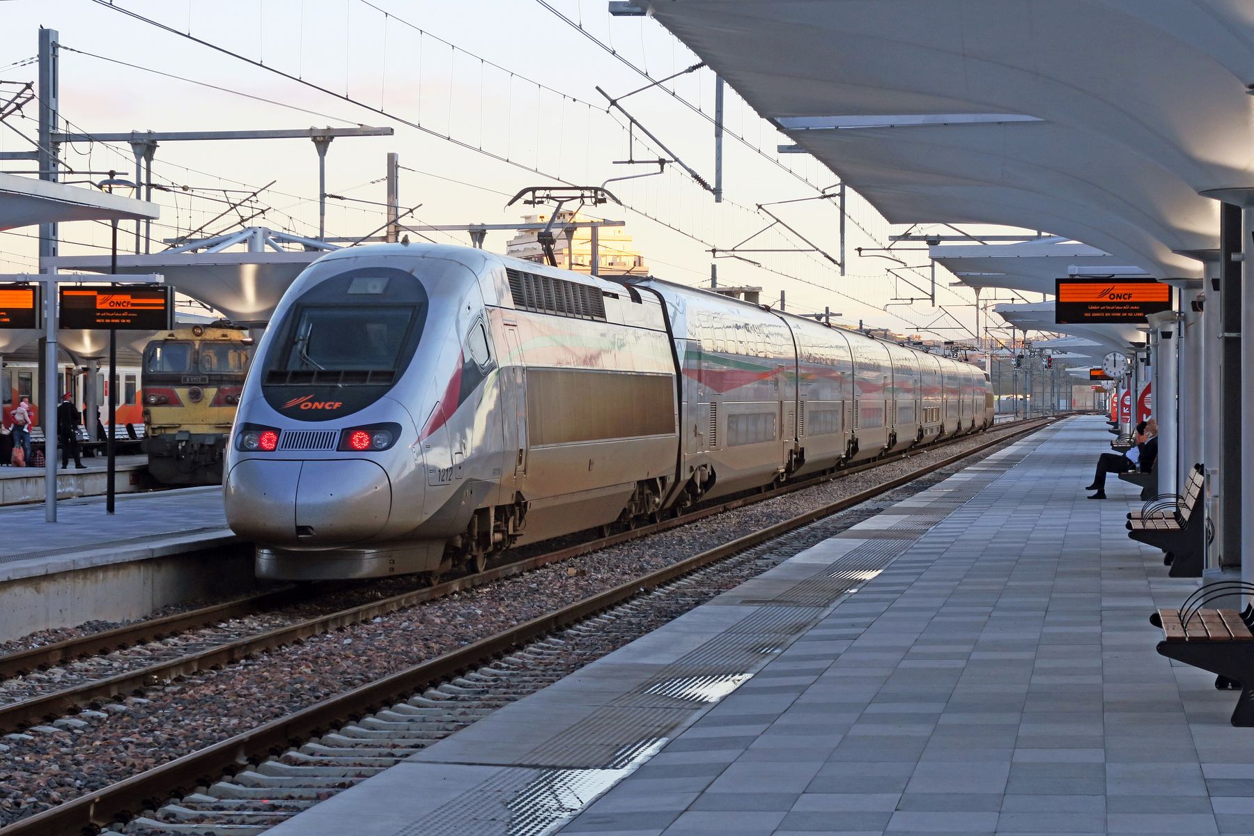 Al Boraq high-speed train at Tanger Ville station